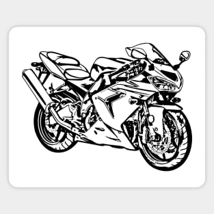 2005 ZX 10R Motorcycle Sketch Art Magnet